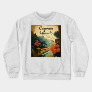 Cayman Islands Caribbean Vintage Travel Art Poster Crewneck Sweatshirt